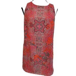 Cabi sleeveless blouse with back zipper and curved hem - sz S